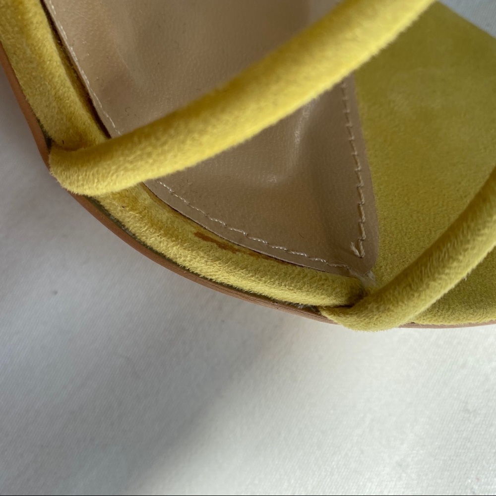 Fashion Nova yellow straps heels suede size 10 - Picture 9 of 10